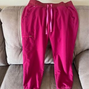 Large pink petite figs scrubs